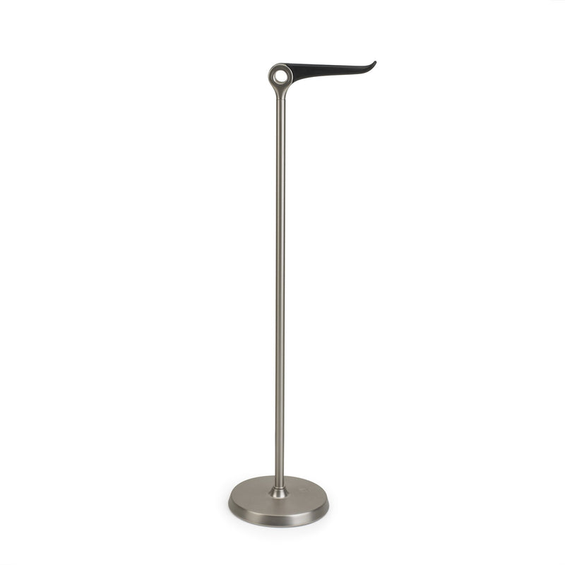 Umbra Tucan Toilet Brushed Nickel Paper Stand With Reserve - Modern, Functional Weighted Free Standing Toilet Paper Holder - Measures 29-inch Tall with 6-inch Diameter Base - Stores Rolls in Reserve