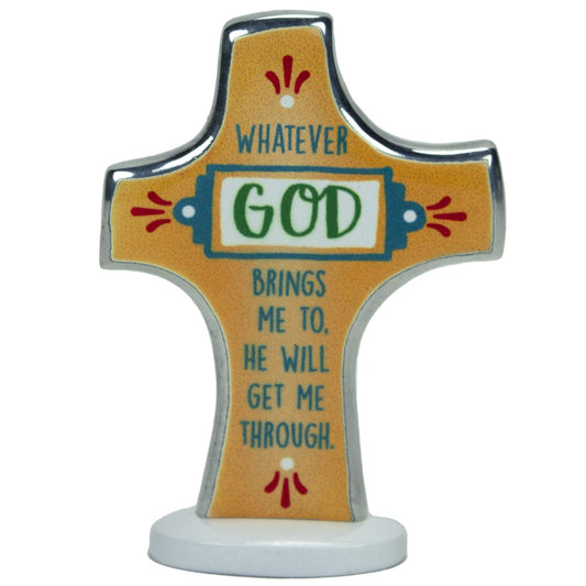 Abbey & CA Gift Whatever God Brings Standing Bedtime Prayer Cross