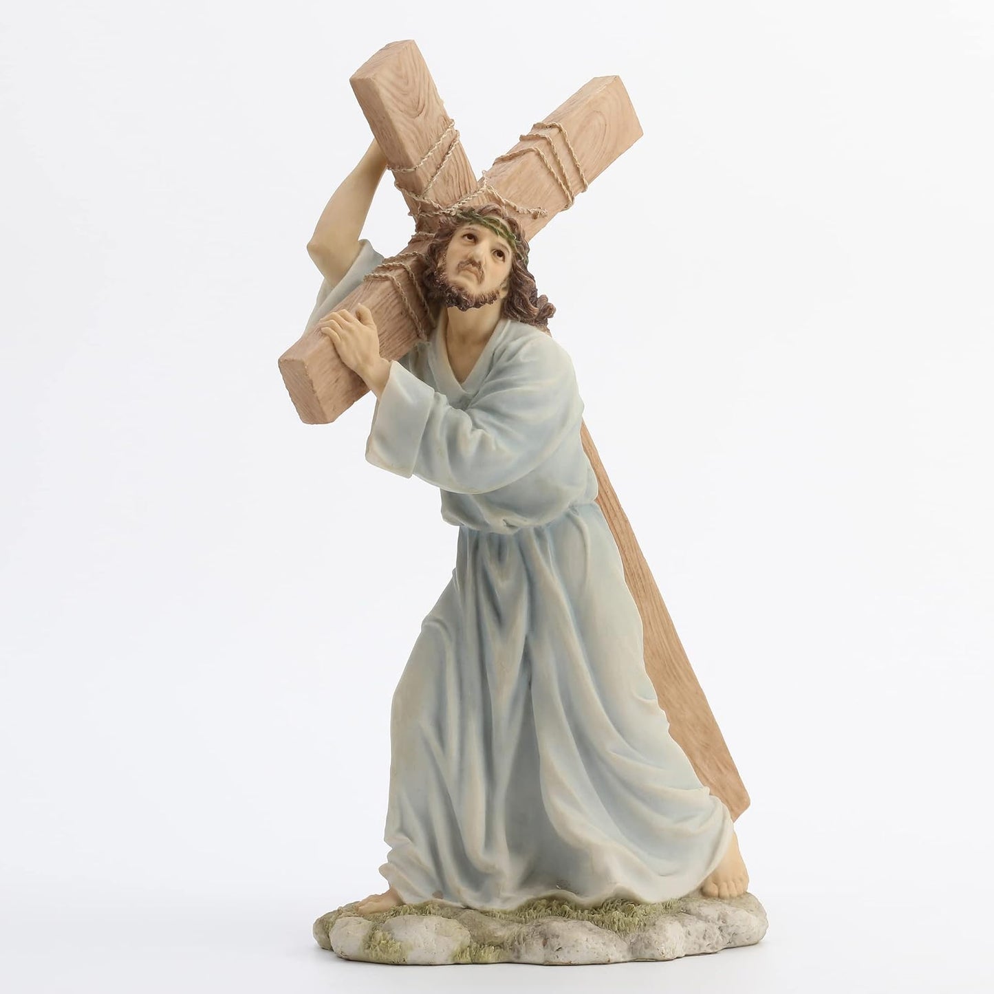 Unicorn Studio 12 Inch Jesus on The Way to Calvary Decorative Figurine, Pastel Color