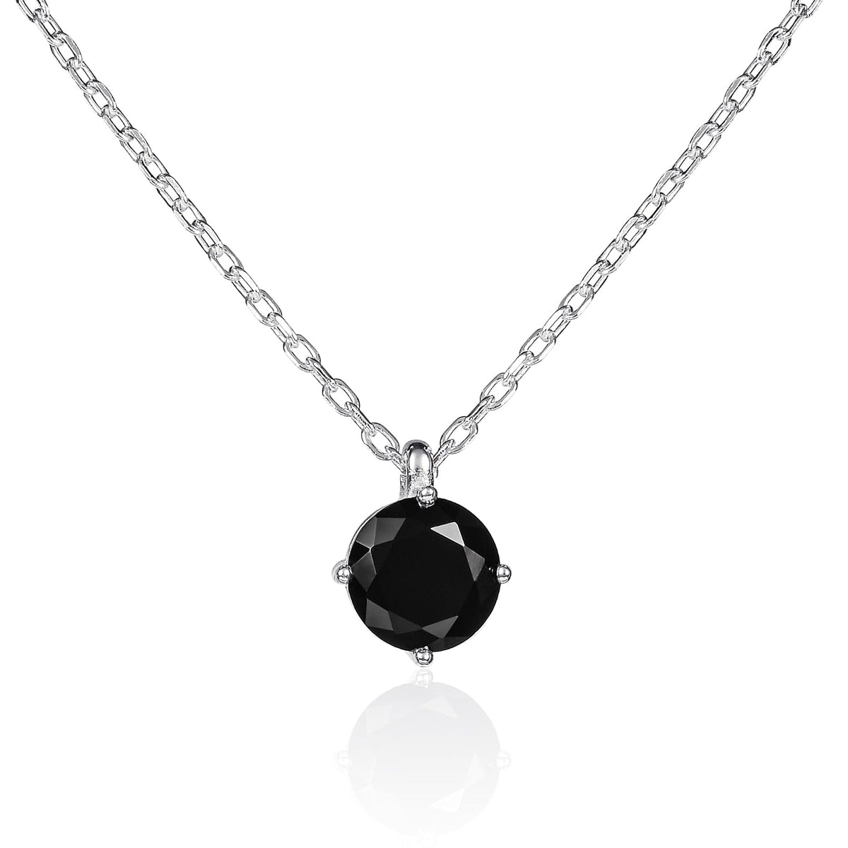 namana Necklace, One Size, Silver-Black