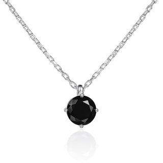 namana Necklace, One Size, Silver-Black