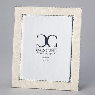 Roman 19236 Caroline Collection Ivory with Crystal Frame, Holds 8 X 10-inch Photo, 12-inch High
