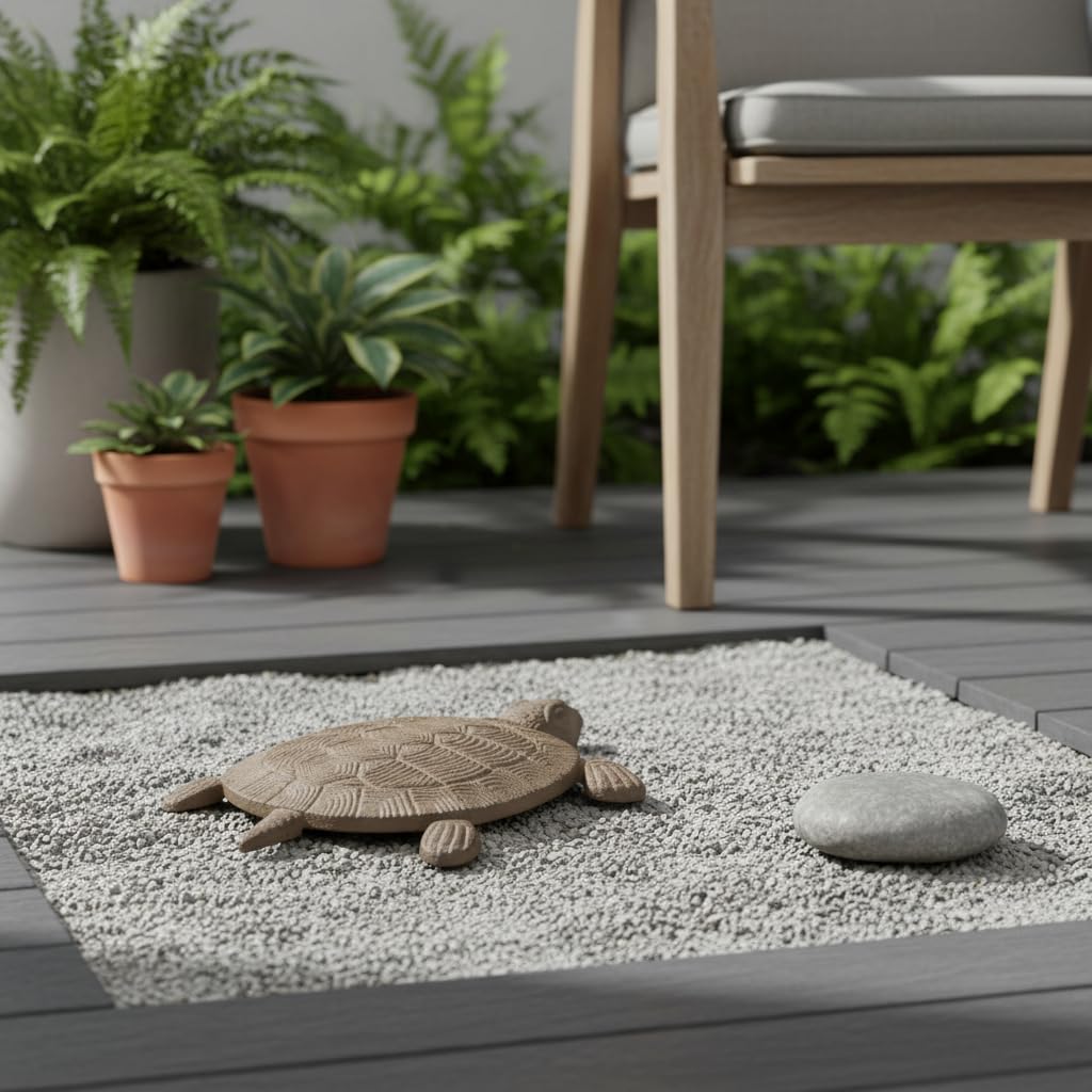 Comfy Hour Cast Iron Garden Stepping Stone - Turtle