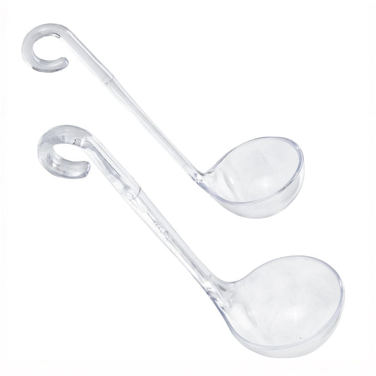Chef Craft Select Plastic Dressing and Sauce Ladles, 1 Ounce 5.5 Inch and 2 Ounce 6 Inch 2 Piece Set, Clear