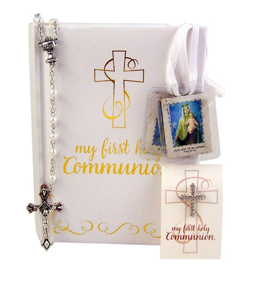 Creative Brands Faithworks - Abundant Grace First Communion Gift Set, 5-Piece, Girl