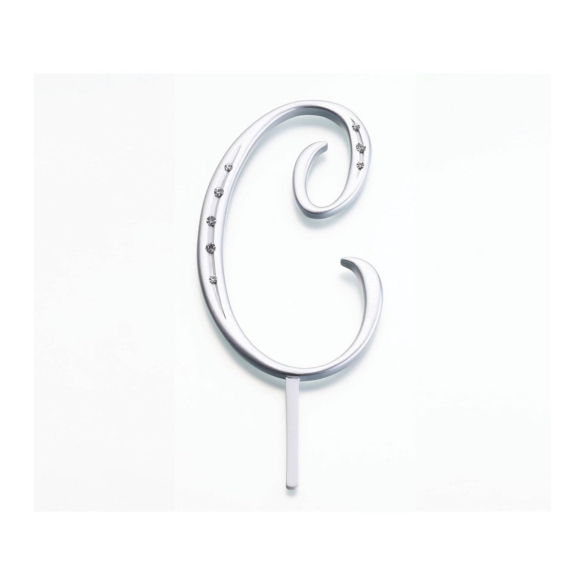 Lillian Rose Cake Topper, 4.5", Silver
