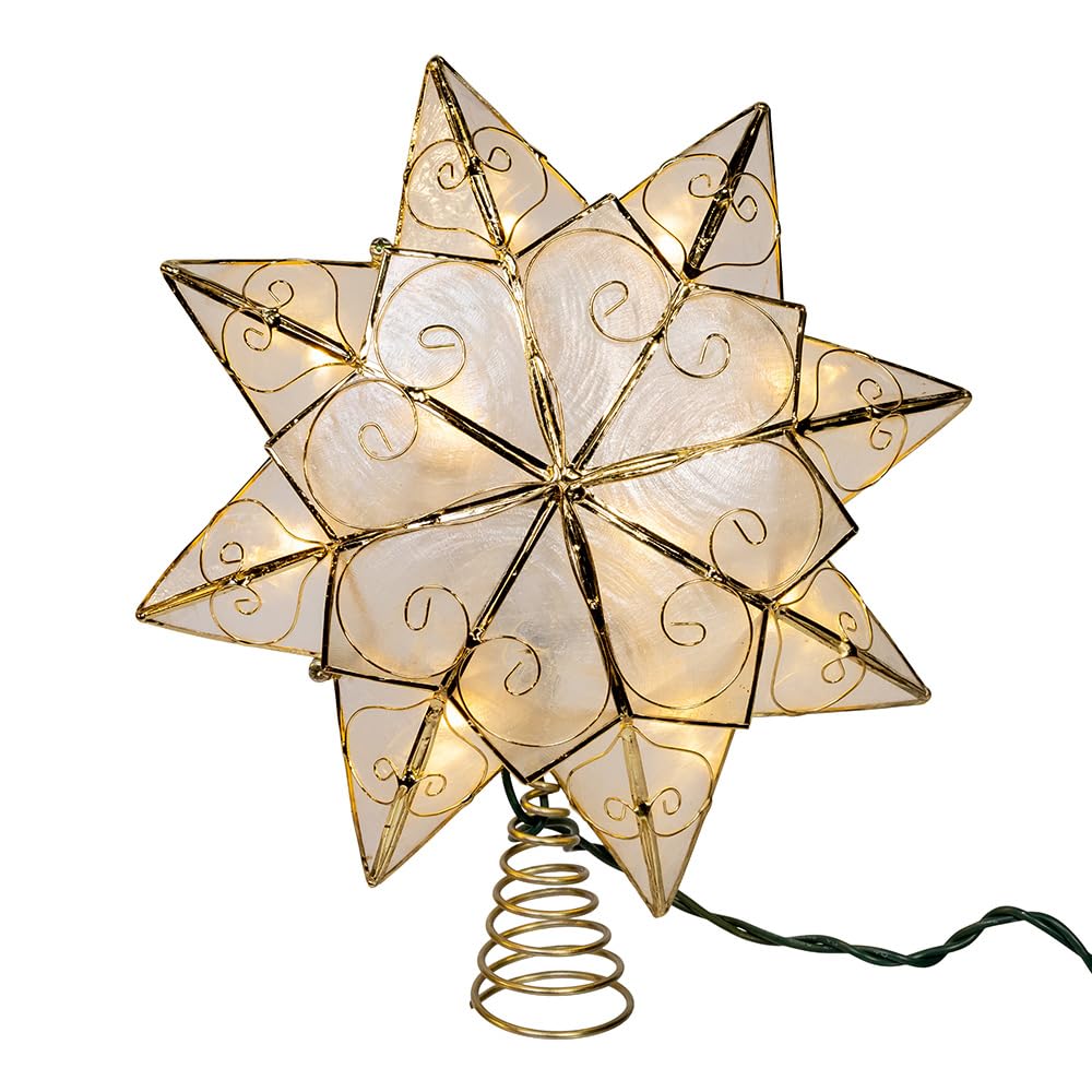 Kurt S. Adler Tree Topper, 9.45 x 2.17 x 9.45 inches, Gold