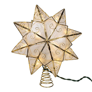 Kurt S. Adler Tree Topper, 9.45 x 2.17 x 9.45 inches, Gold