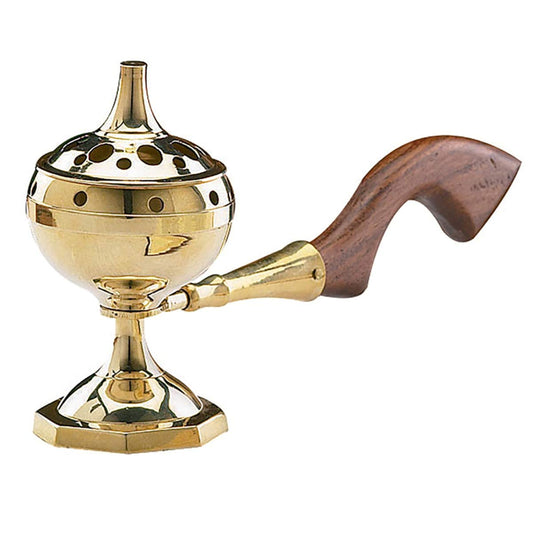 Christian Brands Sudbury Brass Long Handled Incense Burner, 7 1/2 Inch