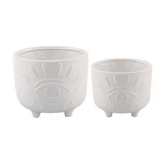 Flora Bunda Planter, 6IN & 4.75IN, Matte White 4