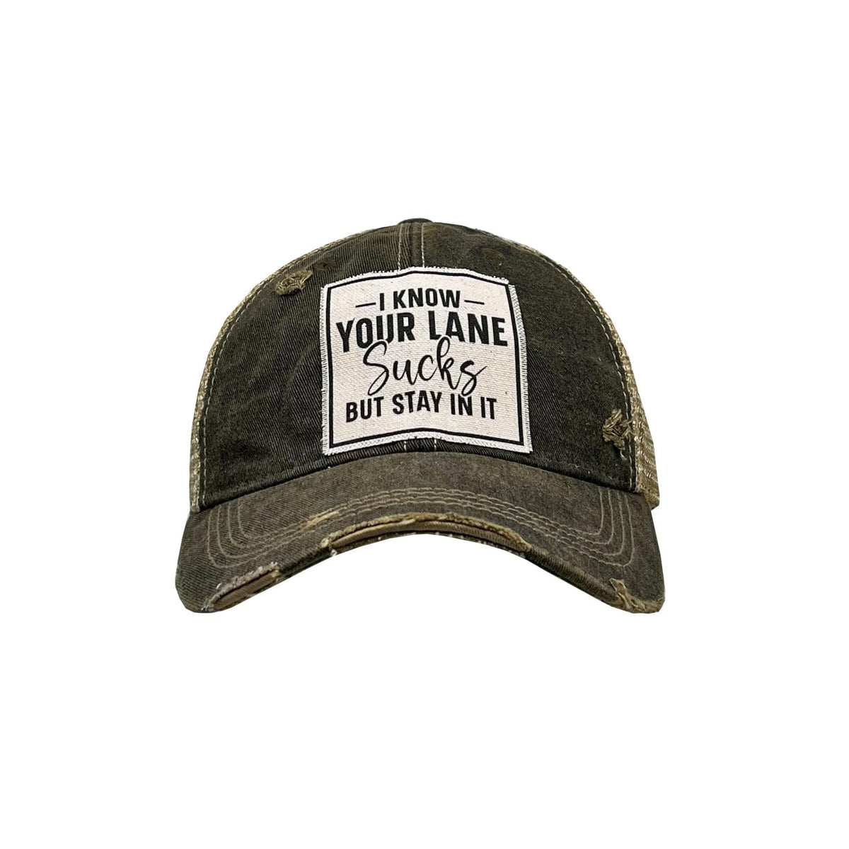 Vintage Life Hat, Black Distressed