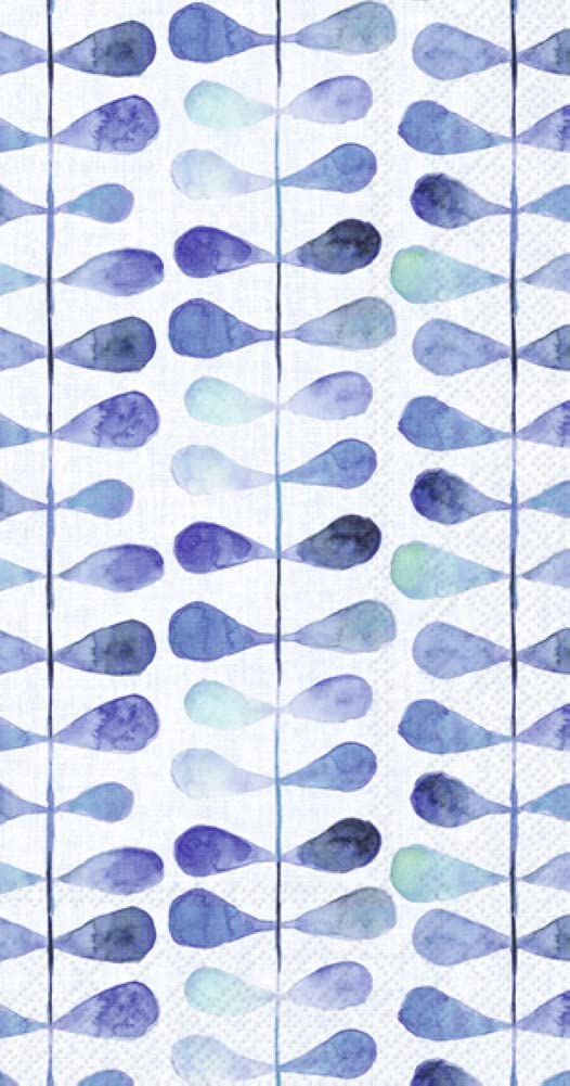 Boston International IHR Ideal Home Range - Paper Napkins ALL ABOUT BLUE 1 blue 16-Count 3-Ply Guest Towel 8.5 x 4.5 inches