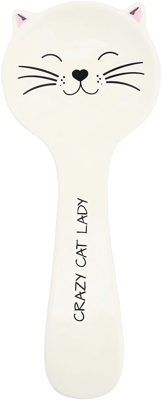 Pavilion Gift Company Crazy Cat Lady-10 spoon rest, 10", White