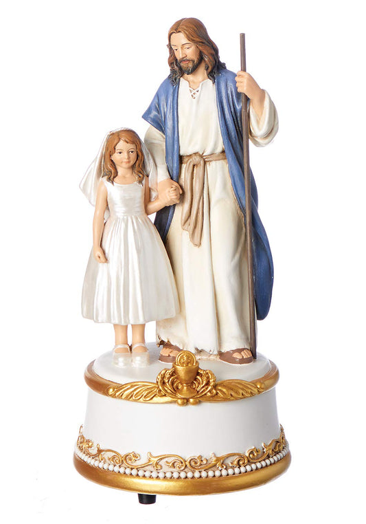 Roman Figurine-The Lord s Prayer-Musical-Girl (7.5 )