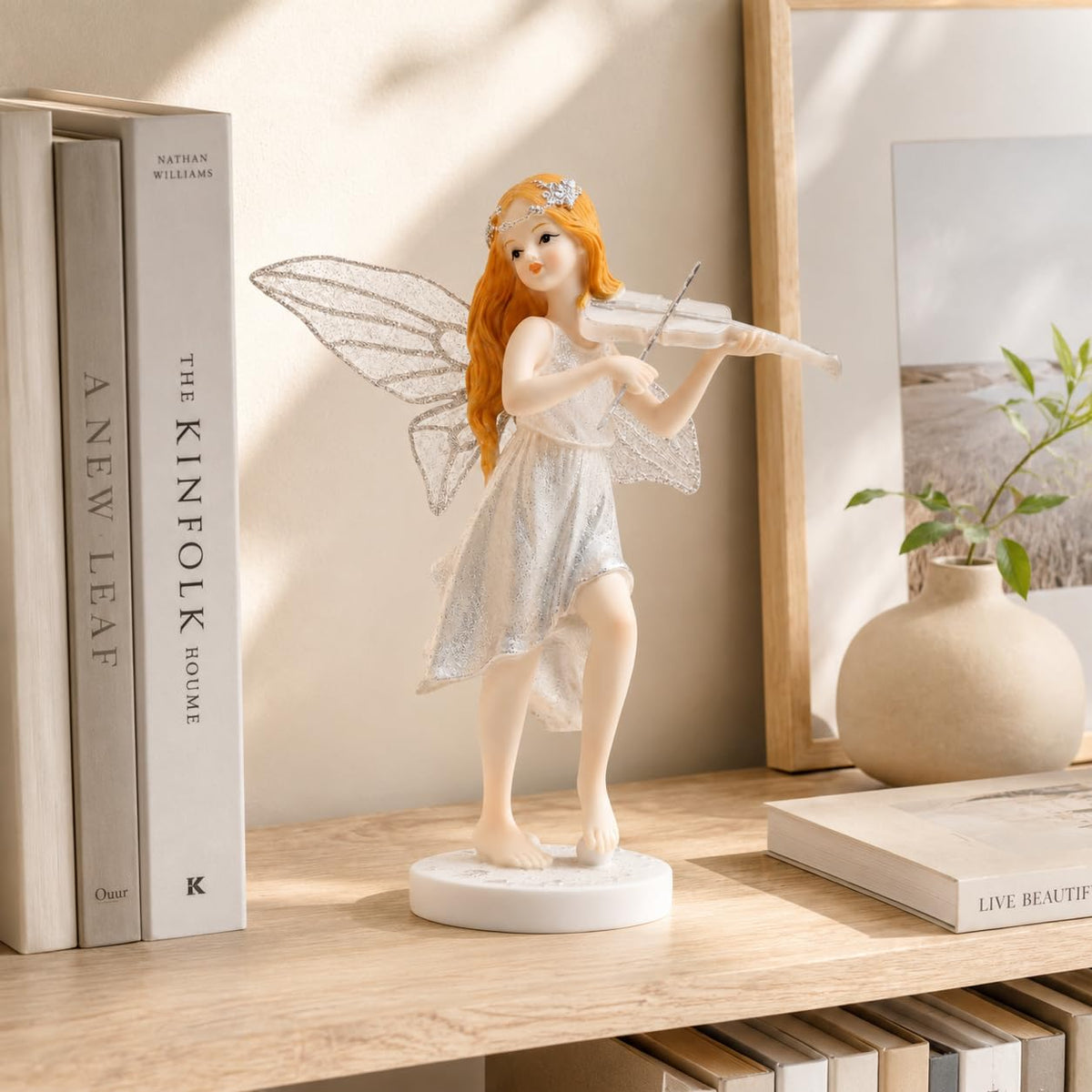 Comfy Hour Figurine, 8.3", White, Black, Blue, Orange, Brown