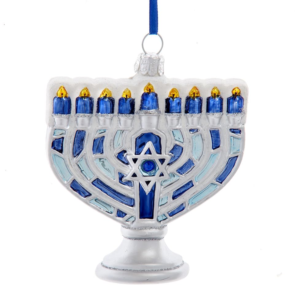 Noble Gems Hanging Ornament, 3.7" x 2.0" x 5.3", Silver & Blue