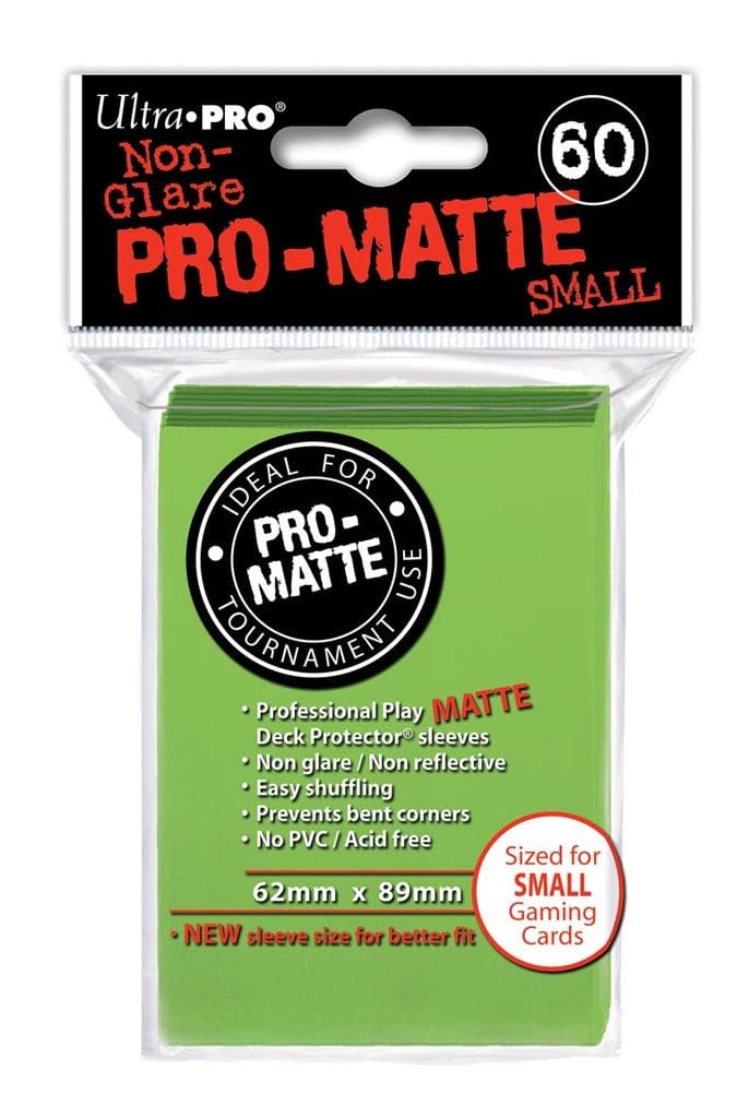 Ultra Pro Sleeves Pro-Matte D10 Card Game (Small, Lime Green)
