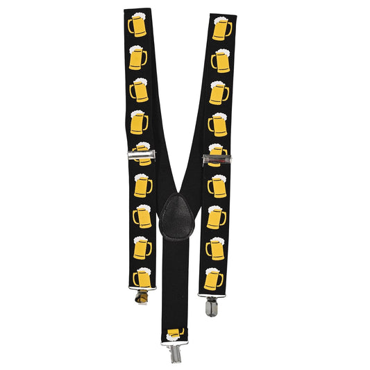 Beistle Beer Mug Suspenders (adjustable) Party Accessory  (1 count) (1/Pkg)