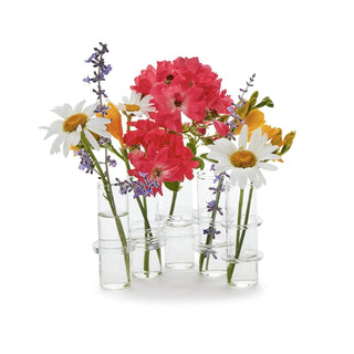 Two's Company Vase, 8 inches (L) x 1.25 inches (W) x 0 inches (H), Clear