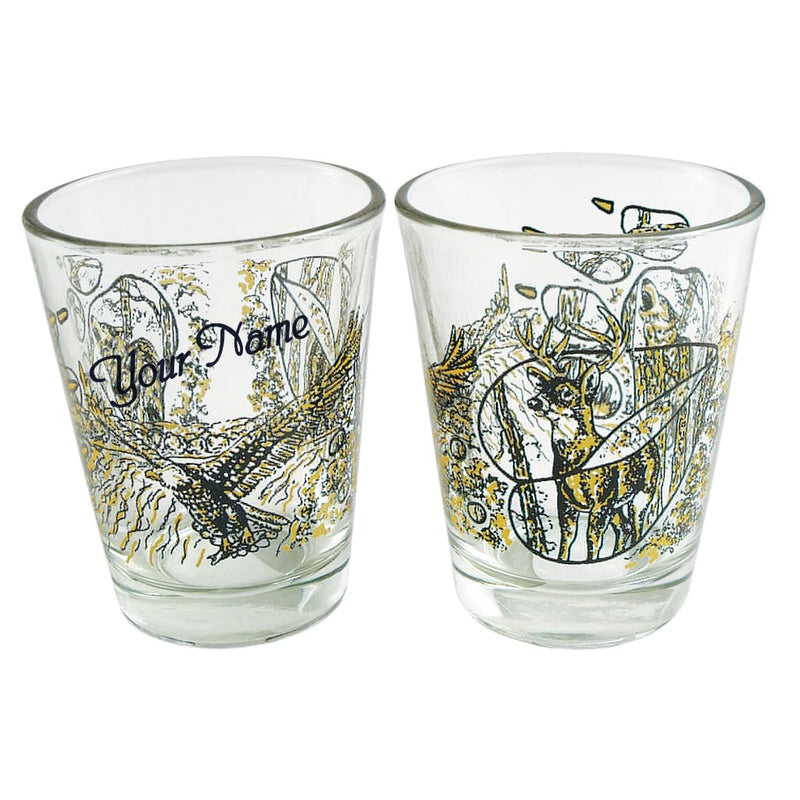 Lipco Deer/Wolf/Eagle Shot Glass, 1.5 Oz, Glass, Glassware and Drinkware