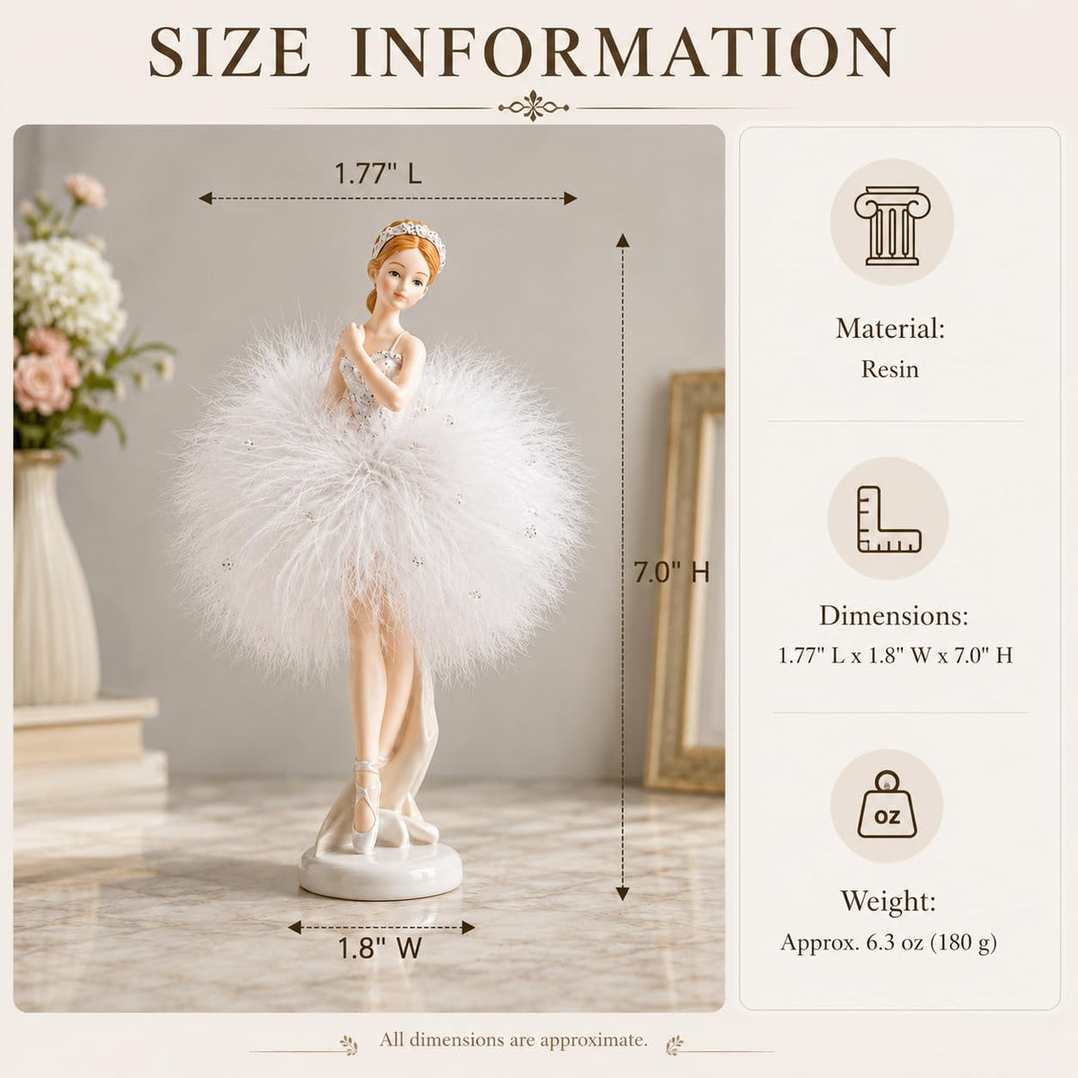 Comfy Hour Figurine, 7", White