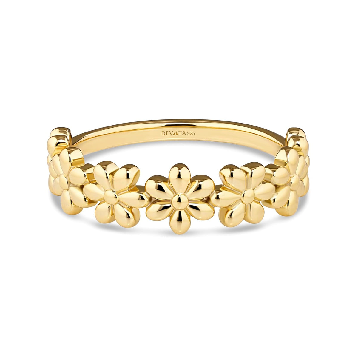 DEVATA Ring, 6, Gold Plated/Daisy Flower FLR8331