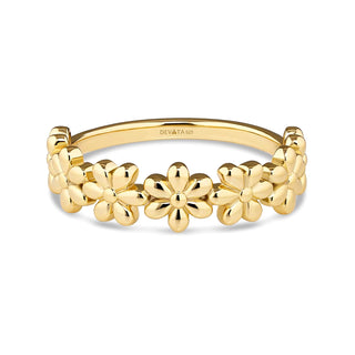 DEVATA Ring, 6, Gold Plated/Daisy Flower FLR8331