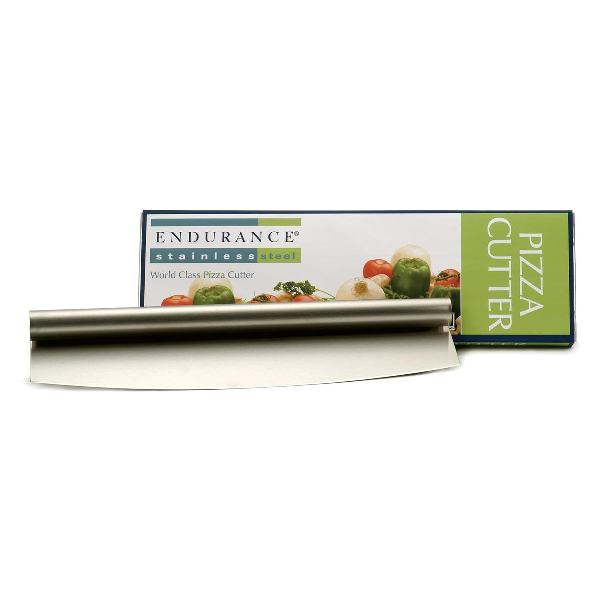 RSVP International Wheel Cutter, Rocker Style Cutter, 13.75x3.25", Stainless Ste