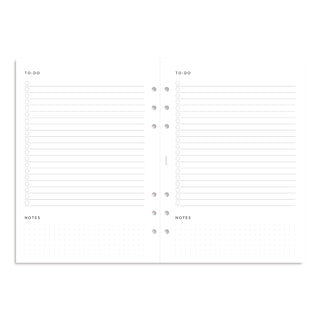 Rediform Filofax Lifestyle Refill, A5 Size, Organizer Refill, White Paper, To Do, 25 Sheets (B132863)