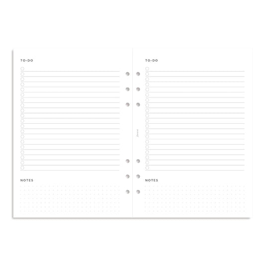 Rediform Filofax Lifestyle Refill, A5 Size, Organizer Refill, White Paper, To Do, 25 Sheets (B132863)