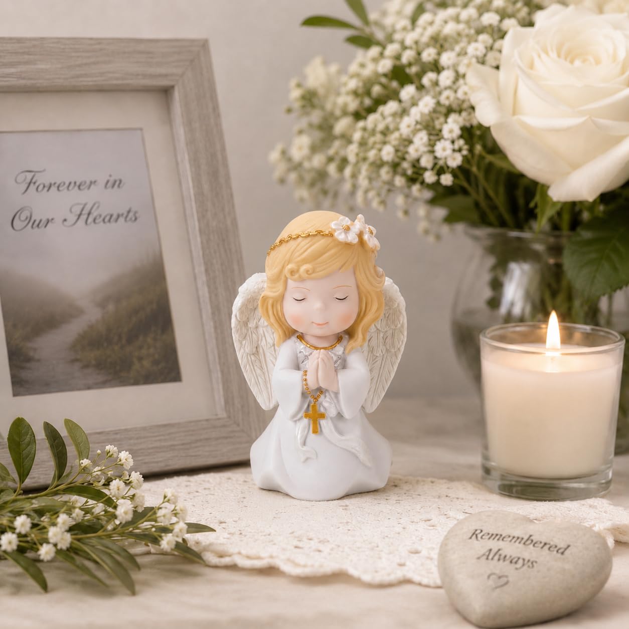 Comfy Hour 5 Inch First Communion Praying Angel Figurine, Keepsake