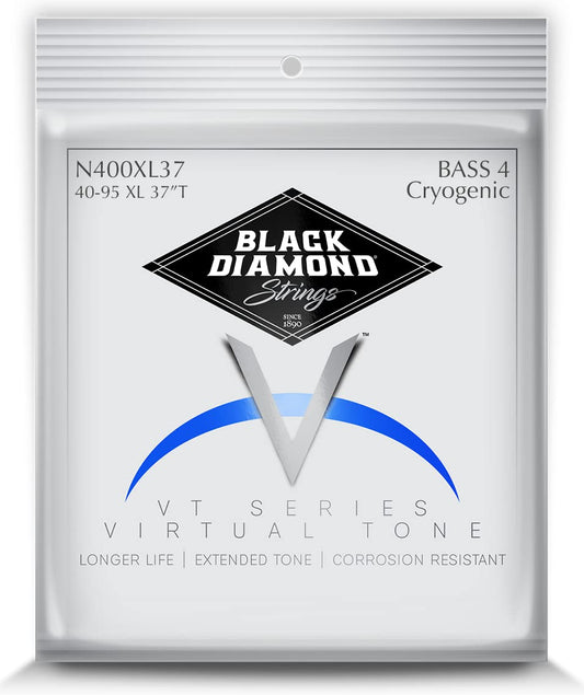 Black Diamond Strings® N400XLCY37 4 String Bass Cryogenic Rd Ex Lt/Long Scale .040SR.060SR.075SR.095SR