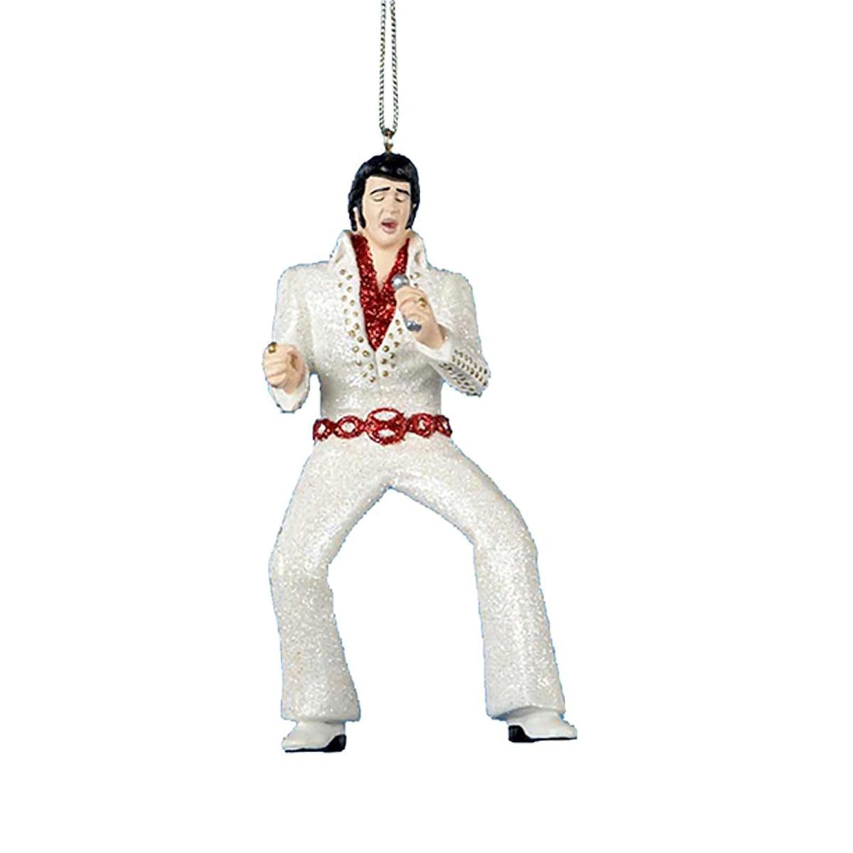 Elvis Presley Hanging Ornament, 4.5", White