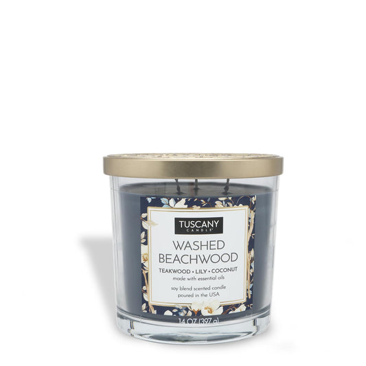 Empire Candle Tuscany 14 oz. Washed Beachwood Soy Blend Jar Candle One Size