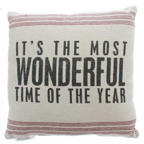 Primitive Style Its the Most Wonderful Time of the Year Throw Accent Pillow