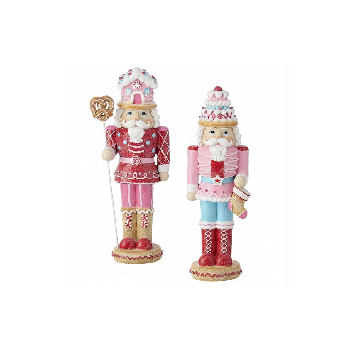 Regency International Figurine, 12.5 inches, Pink Red Blue White Tan