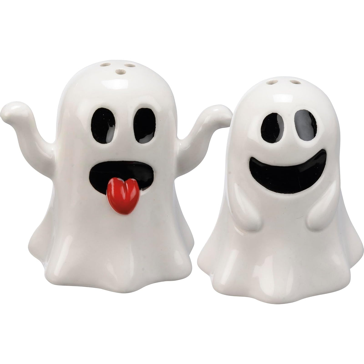 Primitives by Kathy Food Shaker, 3.50" x 3" x 2", white ghost