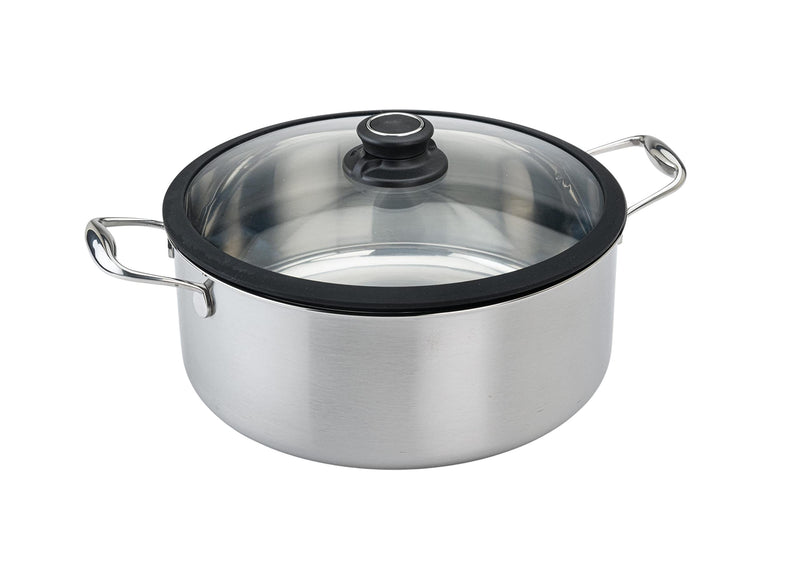 Black Cube Stainless Steel Cookware, Stockpot w/ Lid, 11" dia., 7.5 qt.