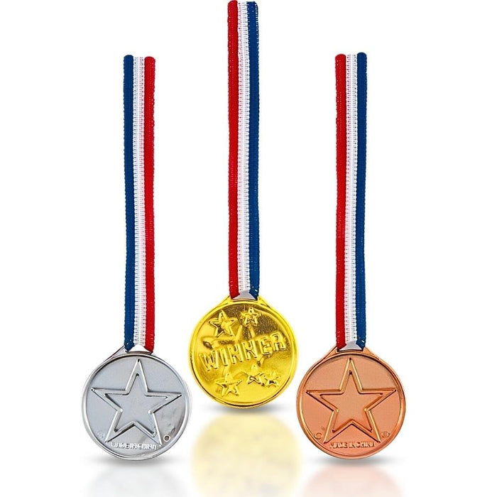 Unique Industries Bronze, Silver and Gold Medal Party Bag Fillers, 3 Ct.