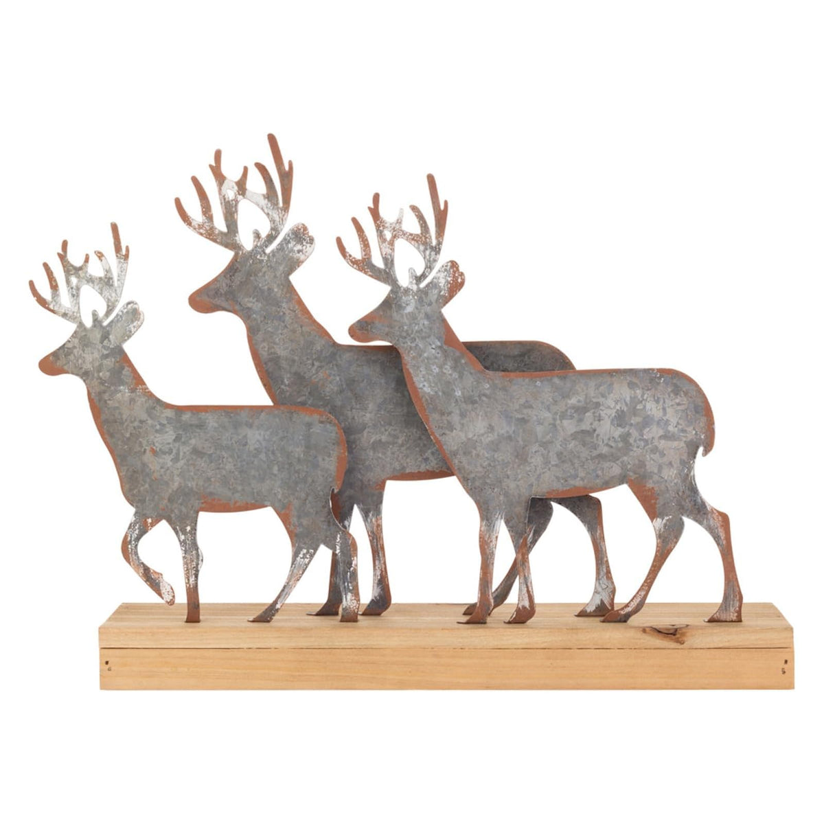 Boston International Figurine, 10.5", Metal Deer Trio