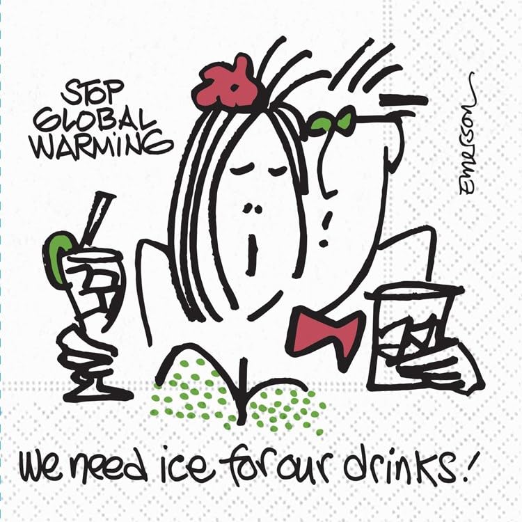 DESIGN DESIGN Ice for Our Drinks Beverage Napkin, Party Supplies