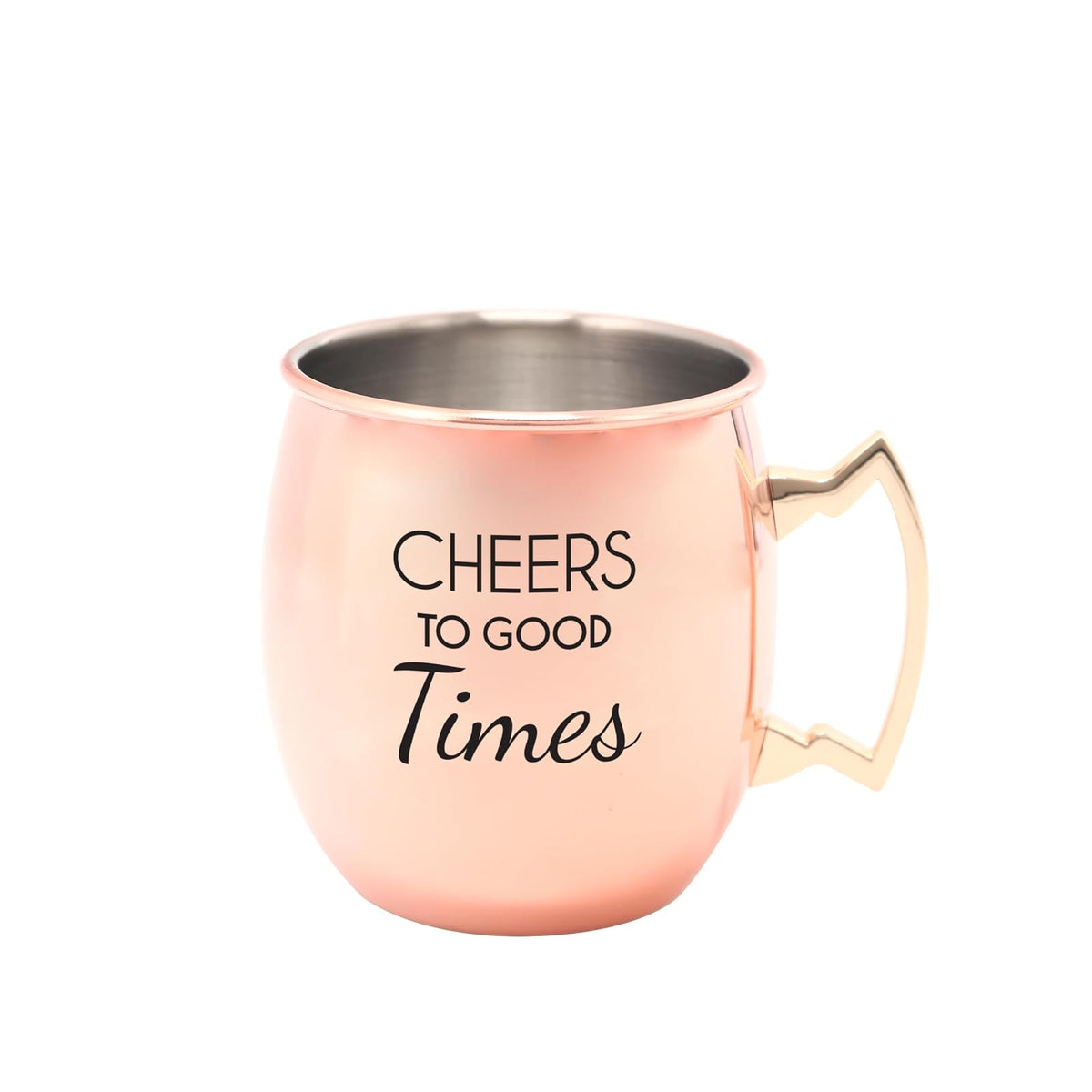 Pavilion Gift Company Drinking Cup, 20 Ounces, Brass and black