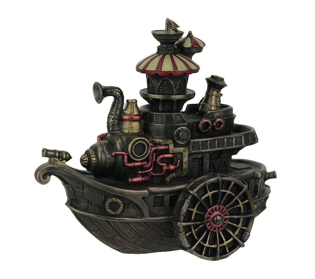 Unicorn Studio Veronese Design Hand Painted Steampunk Style Airship Gondola Statue