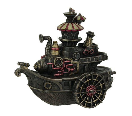 Unicorn Studio Veronese Design Hand Painted Steampunk Style Airship Gondola Statue