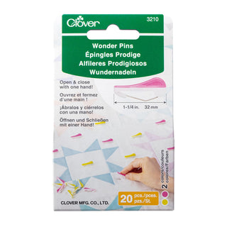 Comfy Hour 1-1/4 Inch Clover Wonder Sewing Pins, Quilting, Set of 20