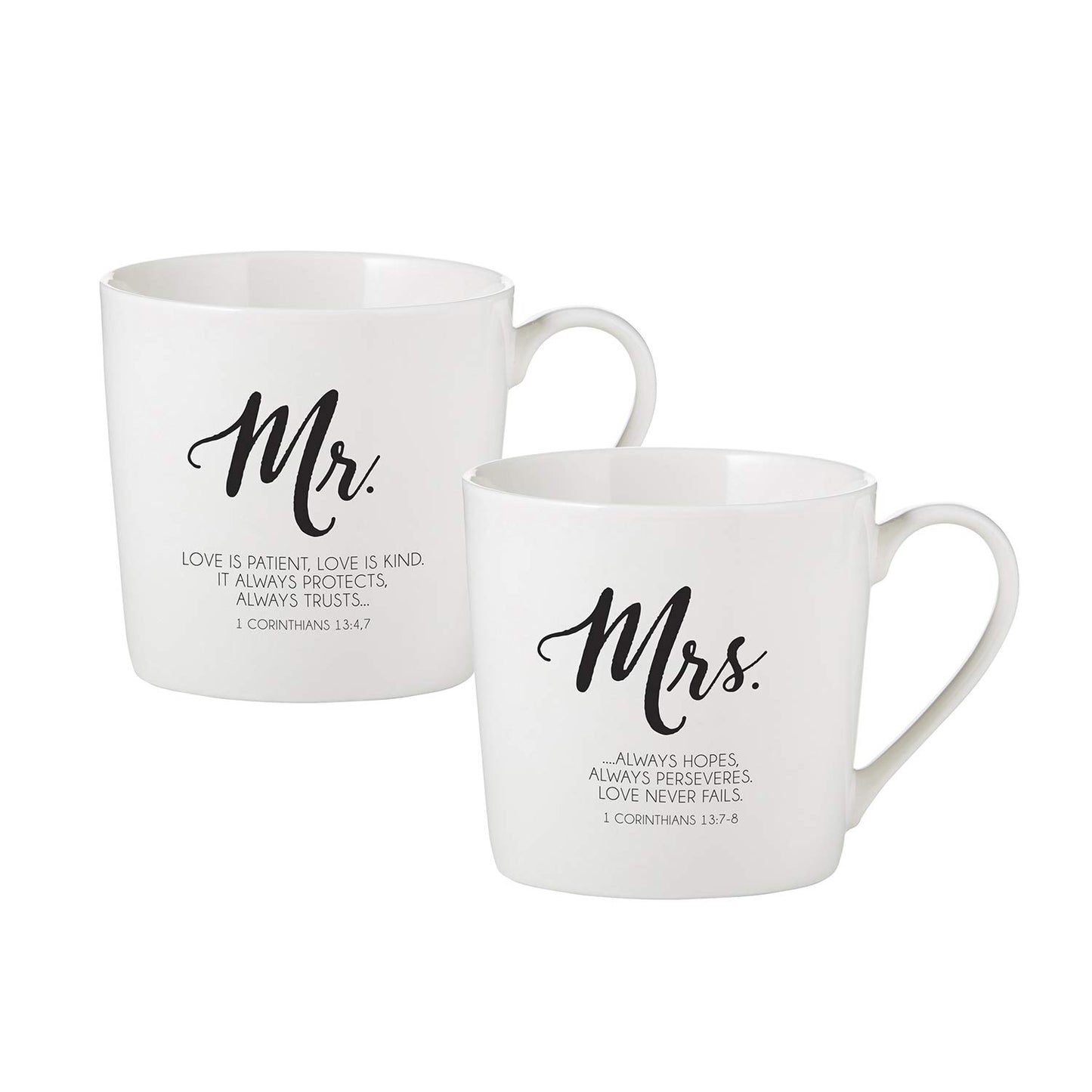 Creative Brands Faithworks-Inspirational Bone China Caf√© Mug Gift Set, Set of 2, Mr. & Mrs