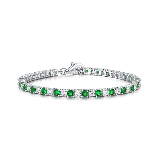 Diamond Treats Bracelet, M/L, Green/Silver