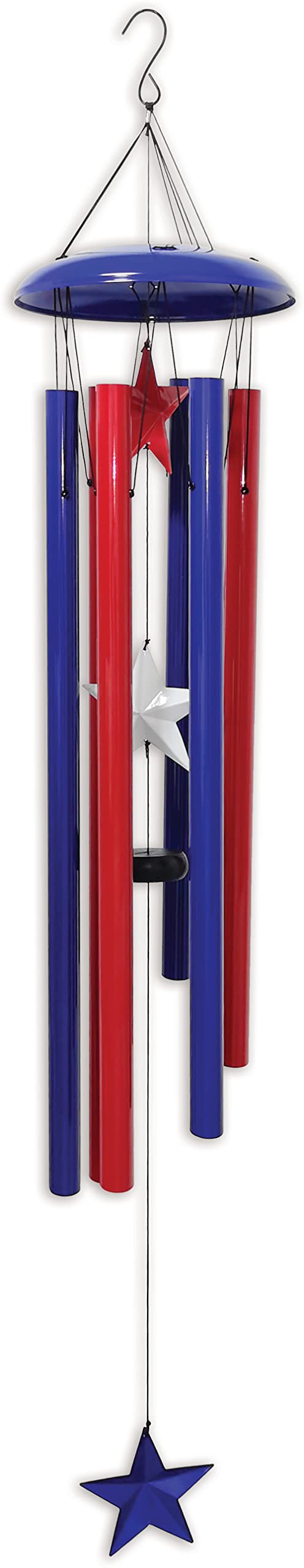 Sunset Vista Designs Americana Chime, 48-inch Height, Home Decor, Patriotic, Outdoor Accent, Noisemaker