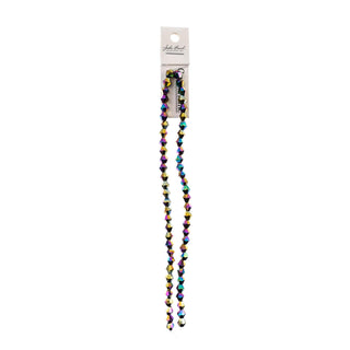 John Bead Craft Bead, 6mm, Opaque Multi Color Iris
