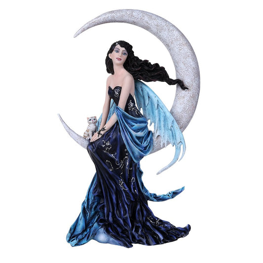 Pacific Trading Giftware Celestial Precious Stone Indigo Moon Fairy Collectible Figurine Nene Thomas Art Inspiration Official Licensed Collectible 12 Inch Tall